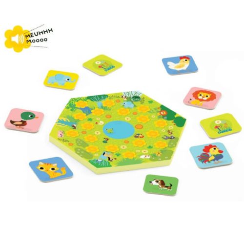 Djeco-Hangos képes bujócska - Memo Meuh8482