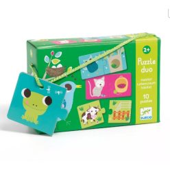 Djeco-Puzzle duo - Ki hol lakik? 8164