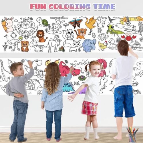 Színező tekercs-dínós  (FJ)