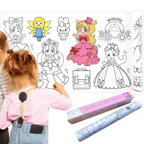 Színező tekercs- hercegnős  (FJ)